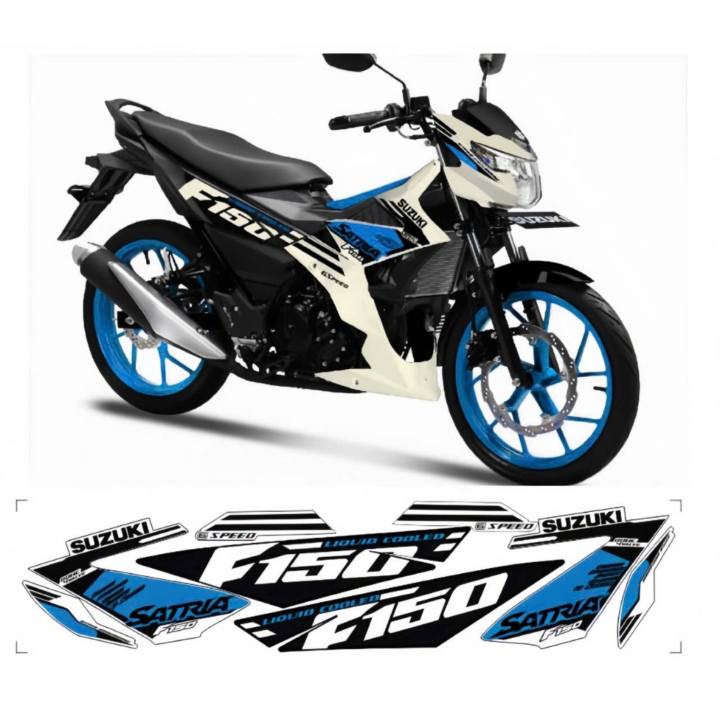 tem rời satria F150 f1 cao cấp chất liệu in 3 lớp chống nước không phai màu