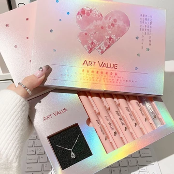 Bộ son bóng lì mềm mịn ArtValue trang điểm lâu trôi gồm 4 cây son kem 1 cây son bóng và 1 dây chuyền bạc