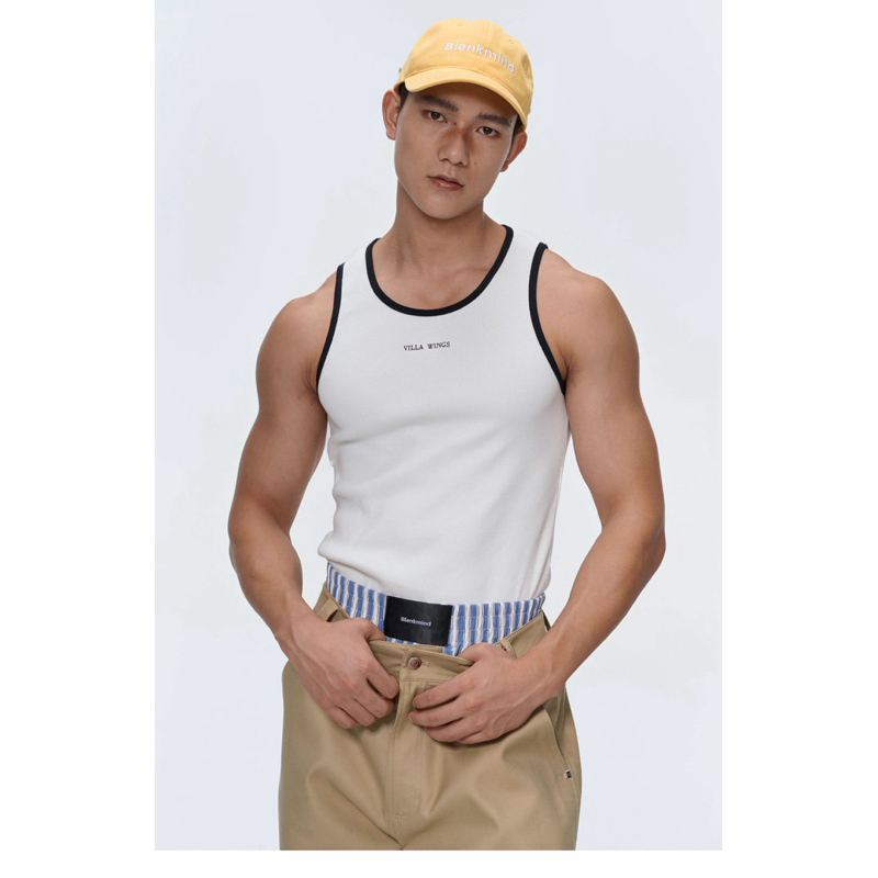 Áo ba lỗ nam thêu chữ VILLA WINGS – Áo tanktop ôm body viền bo co giãn mát mẻ, mặc đi chơi, đi tập, outfit hè