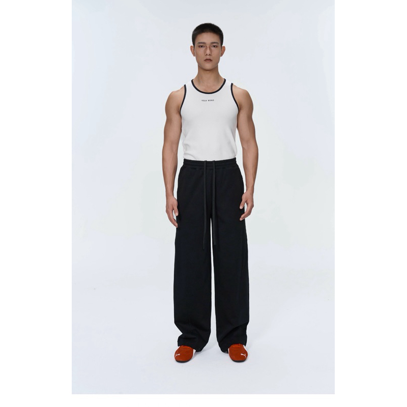 Áo ba lỗ nam thêu chữ VILLA WINGS – Áo tanktop ôm body viền bo co giãn mát mẻ, mặc đi chơi, đi tập, outfit hè