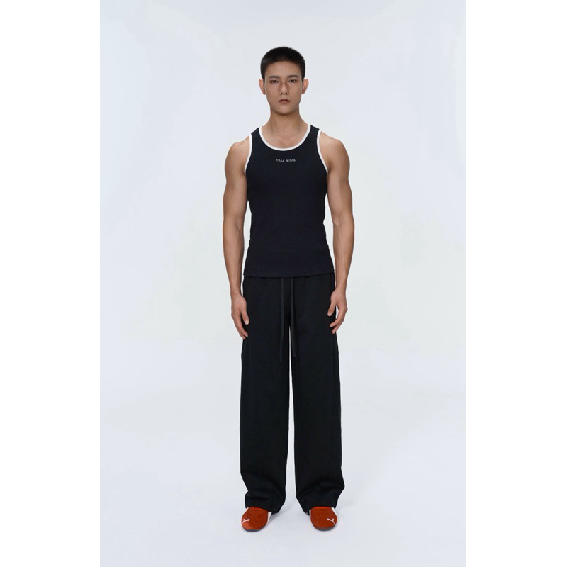 Áo ba lỗ nam thêu chữ VILLA WINGS – Áo tanktop ôm body viền bo co giãn mát mẻ, mặc đi chơi, đi tập, outfit hè