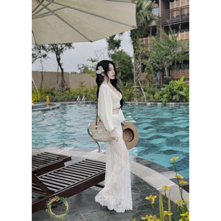Sét áo bra ren+ chân váy ren và áo choàng 💯💝đi CHƠI, đi LÀM sang chảnh, xinh XINH đẹp tuyệt vời !!😘