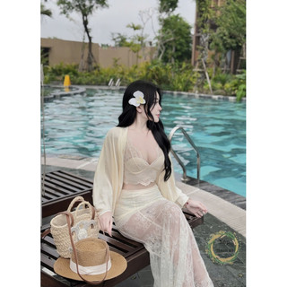 Sét áo bra ren+ chân váy ren và áo choàng 💯💝đi CHƠI, đi LÀM sang chảnh, xinh XINH đẹp tuyệt vời !!😘