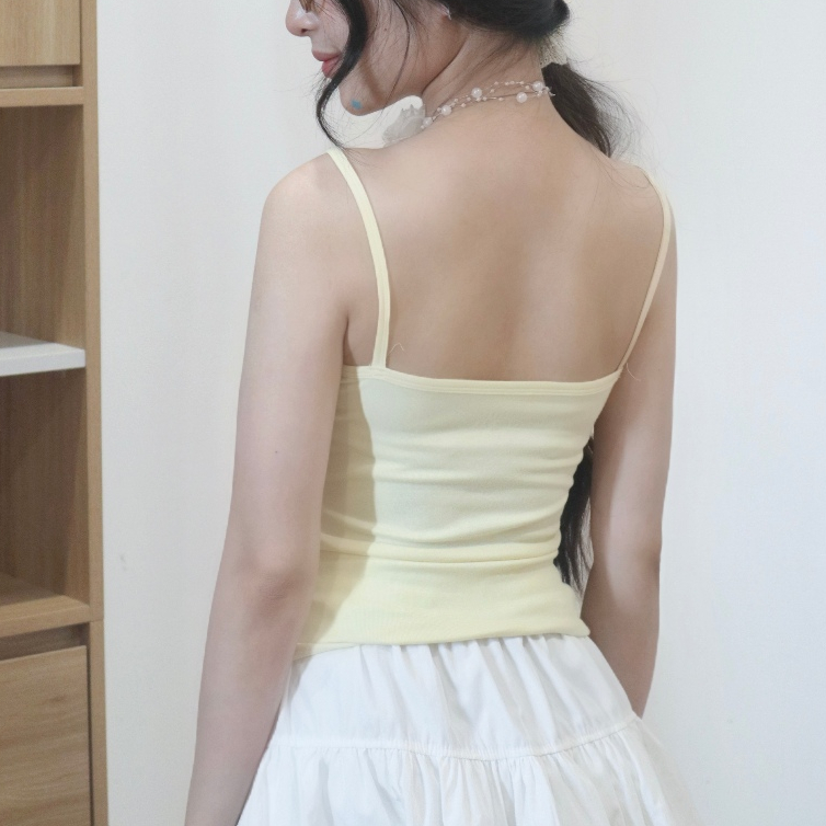 Ảnh Áo hai dây nữ Choobe dáng dài trơn vải cotton 4 chiều co giãn tốt nhiều màu sắc mùa hè A133 4