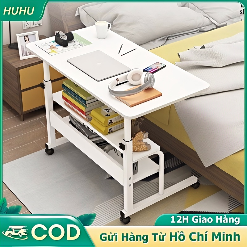HUHU Bàn Laptop Di Động Bàn Kê Giường Có Khay Bàn Phím Điều Chỉnh Chiều Cao Bàn Làm Việc Có Bánh Xe | BigBuy360 - bigbuy360.vn