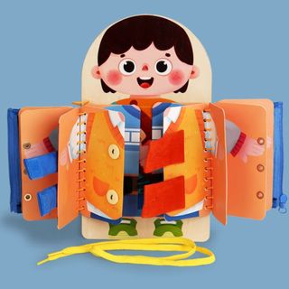 Sách giáo dục mô phỏng các loại trang phục giúp bé nhận biết hình ảnh HT Toys