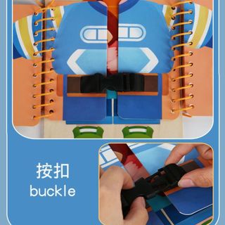 Sách giáo dục mô phỏng các loại trang phục giúp bé nhận biết hình ảnh HT Toys