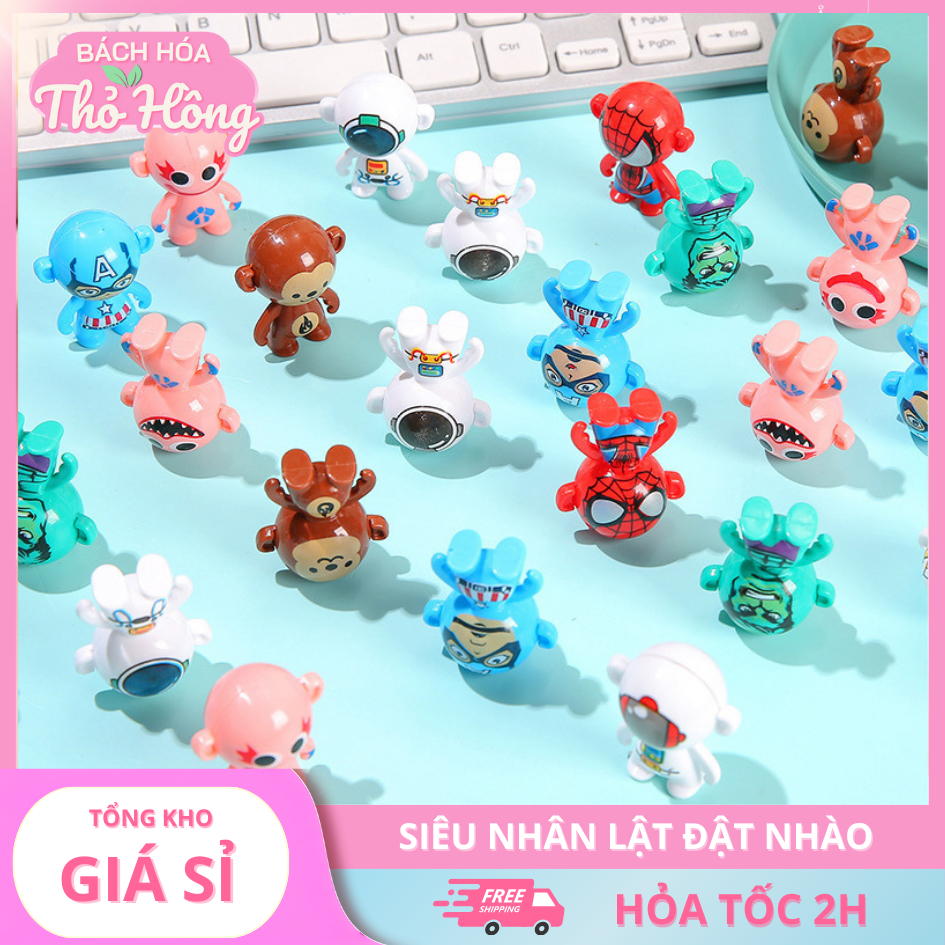 10 Hoạt Hình Siêu Nhân Lật Đật Nhào Lộn 3.7Cm Mẫu Mới Siêu Hot