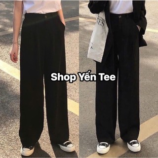 Quần vải ống suông rộng 1 cúc ,cạp cao thiết kế xếp ly Yến Tee Shop chất đẹp dành cho nữ #2229 #608