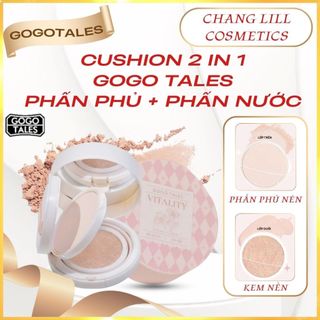 Cushion / Phấn Nước Kiêm Phấn Phủ 2 in 1 Gogo Tales Light And Nude Pressed Powder Cushion Cream GT361