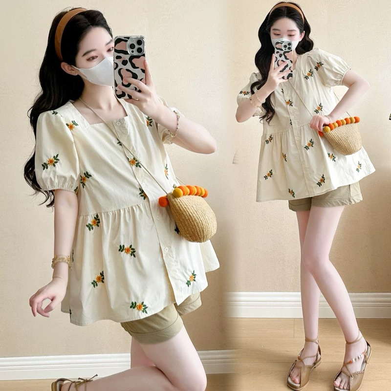 M.H STYLE ORDER SÉT ÁO MƠ+QUẦN SOOT KAKI CHO MẸ BẦU