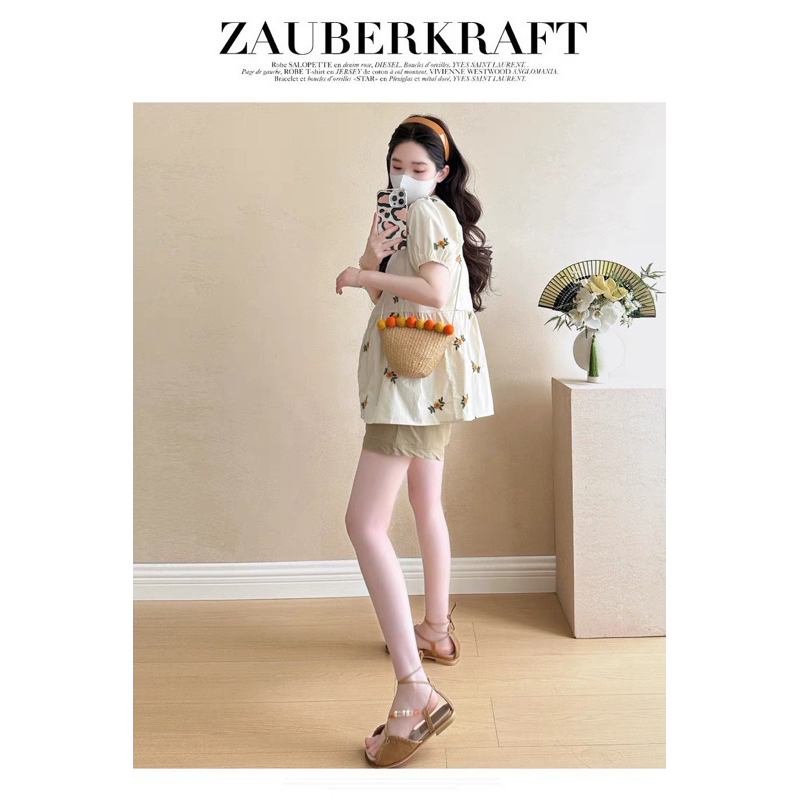 M.H STYLE ORDER SÉT ÁO MƠ+QUẦN SOOT KAKI CHO MẸ BẦU