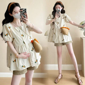 M.H STYLE ORDER SÉT ÁO MƠ+QUẦN SOOT KAKI CHO MẸ BẦU