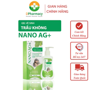 Gel Vệ Sinh Trầu Không, Nano Bạc ( Ag+), hỗ trợ kháng khuẩn, khử mùi hôi, chai 100ml