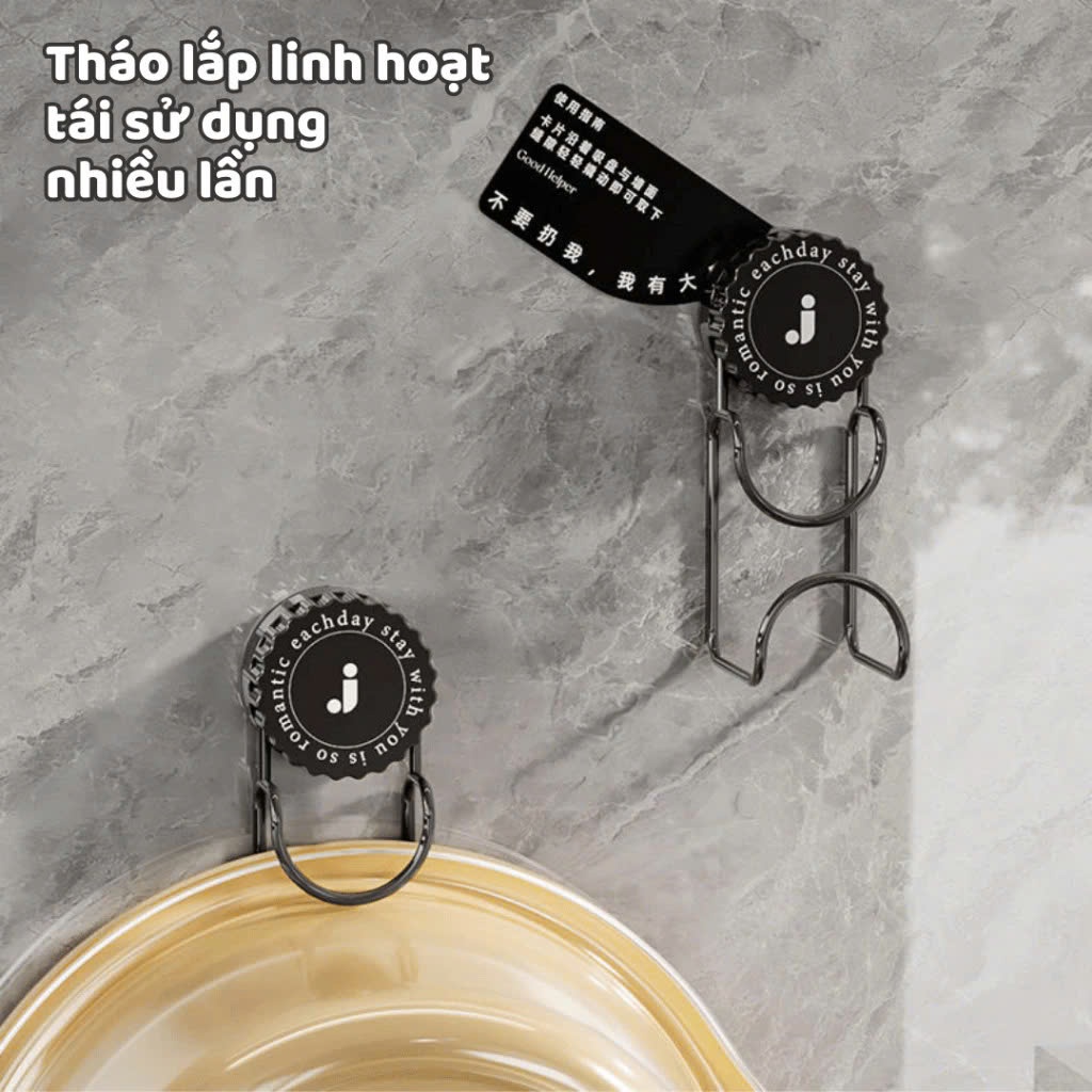 Móc Treo Thau Chậu Hút Chân Không Chịu Lực Tái Sử Dụng