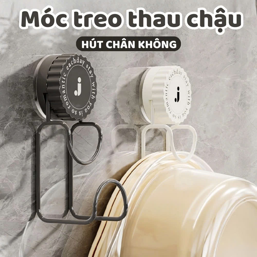 Móc Treo Thau Chậu Hút Chân Không Chịu Lực Tái Sử Dụng