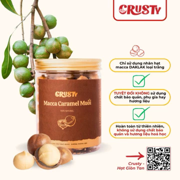 Macca Caramel Muối Rang Thơm Giòn Rụm Đậm Vị Thượng Hạng Hỗ Trợ Ăn Kiêng Hộp Tròn
