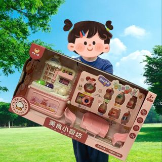Bộ đồ chơi nấu ăn nhà bếp cho bé đồ chơi giáo dục thông minh, quà tặng sinh nhật cho bé gái HT Toys