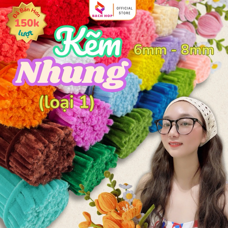 (HỎA TỐC) - (Loại 1) Kẽm Nhung làm hoa hamde bó 95-100 sợi