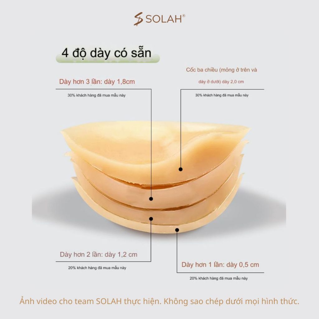 Miếng Dán Nâng Ngực Silicone 2 Dây Quai Có Độn SOLAH Mặc Áo Váy Hở Lưng Xẻ Vai Đi Biển Tiệc Hè BR08