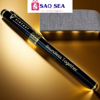 [Khắc thêm tên] Bút ký Vinfast, bút ký chủ tịch, bút ký giám đốc, mạ vàng 24k, ngòi 0.7mm mực xanh viết trơn
