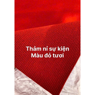 Thảm nỉ sự kiện màu đỏ hàng đẹp, Combo 10-20m2, trang trí sân khấu quán xá nhà hàng bền đẹp