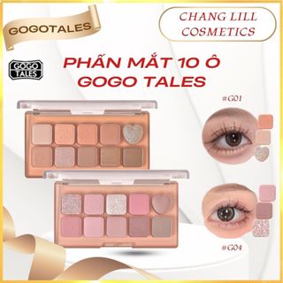 Bảng Phấn Mắt Gogo Tales 10 Ô Sweet Misty Cat Ngọt Ngào Chuẩn Màu Lâu Trôi GT643 Eyeshadow Palette