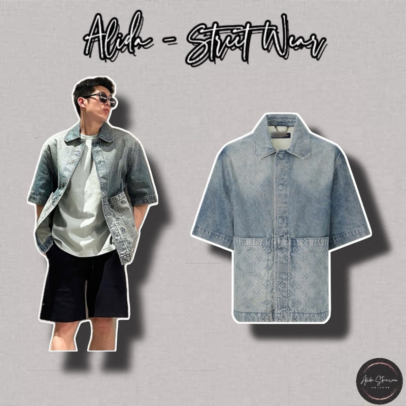 ⚡️[Hight Quality] Áo Sơ Mi Denim 1-\/ Cộc Tay Carpente1 Short Sleeve - Điểm Nhấn Logo Nổi Phối Túi Cao Cấp Street Wear