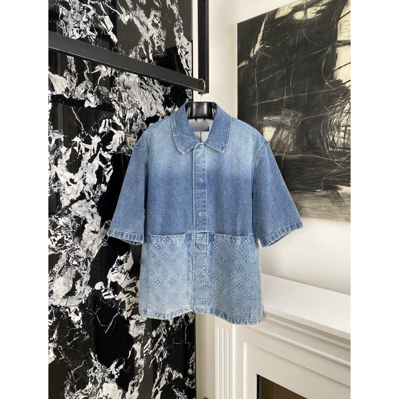 ⚡️[Hight Quality] Áo Sơ Mi Denim 1-\/ Cộc Tay Carpente1 Short Sleeve - Điểm Nhấn Logo Nổi Phối Túi Cao Cấp Street Wear