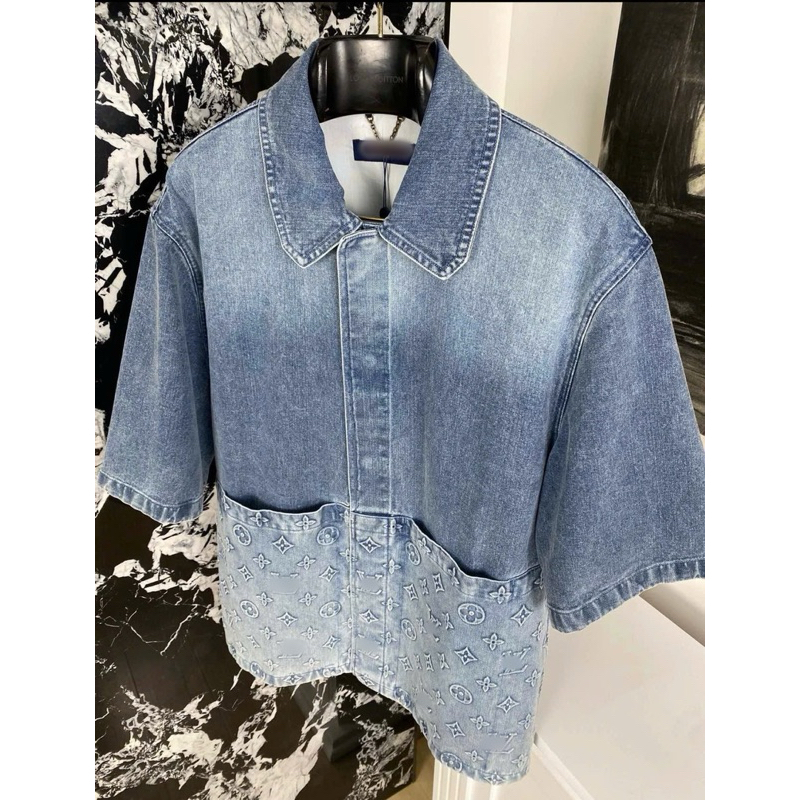 ⚡️[Hight Quality] Áo Sơ Mi Denim 1-\/ Cộc Tay Carpente1 Short Sleeve - Điểm Nhấn Logo Nổi Phối Túi Cao Cấp Street Wear