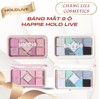 Bảng Phấn Mắt 9 Ô Hold Live Trang Điểm Mắt Nhũ Mịn Lì Happie Magic Eyeshadow Palette Chính Hãng HL630