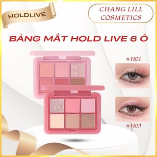 Bảng Phấn Mắt 6 Ô HOLD LIVE Heart Born Nhũ Lì Phấn Mắt Lâu Trôi Màu Tự Nhiên HL708