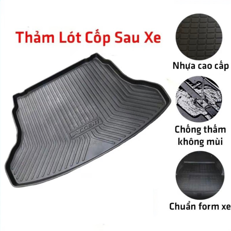 Lót cốp nhựa dẻo xe Huyndai Accent 2018-2025 hàng cao cấp