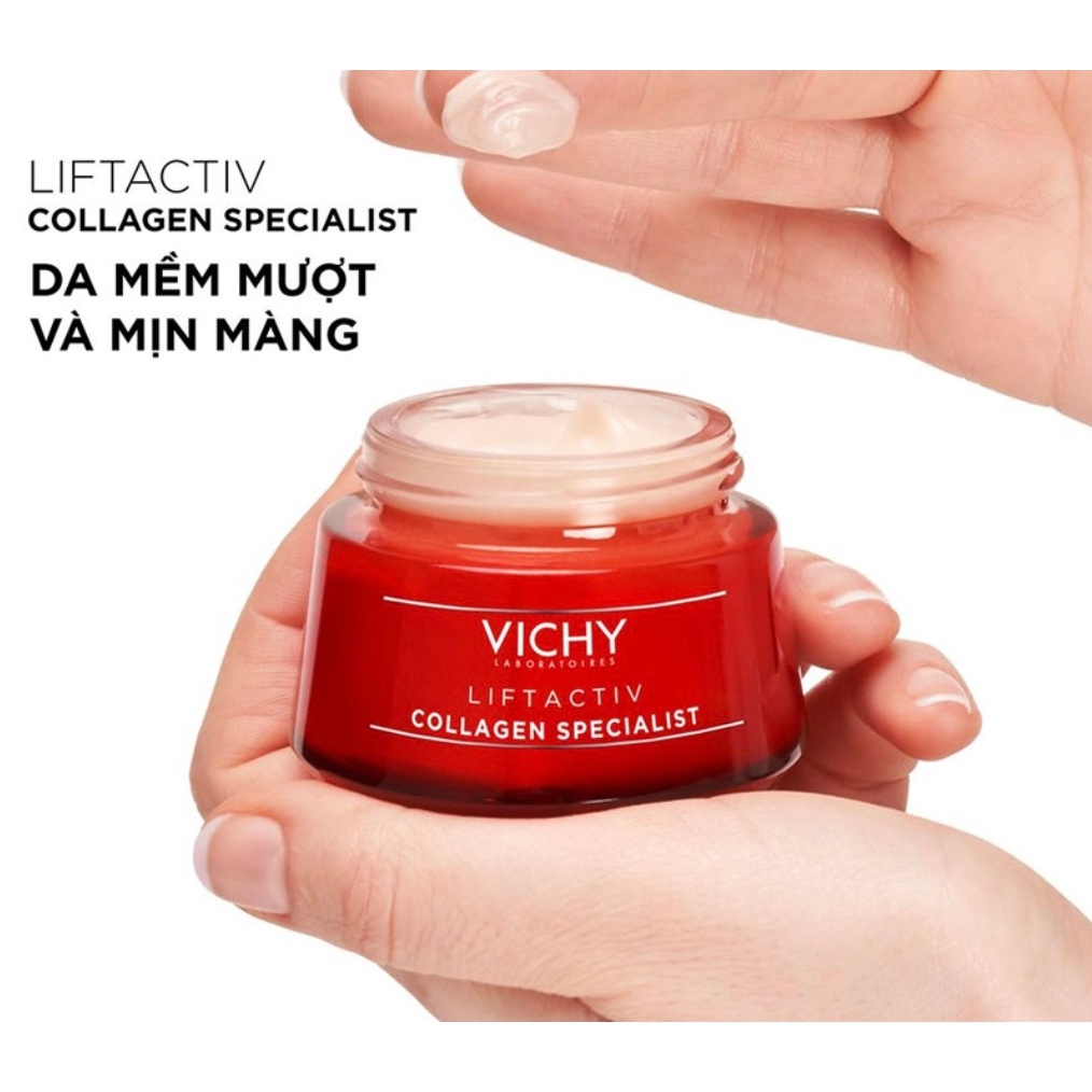[Hàng Chính Hãng][Tặng Mặt Nạ] Kem dưỡng Ngày/Đêm Vichy Liftactiv Collagen Specialist 50ml ngăn ngừa lão hoá,săn chắc da