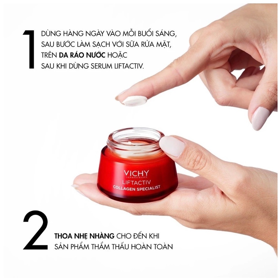 [Hàng Chính Hãng][Tặng Mặt Nạ] Kem dưỡng Ngày/Đêm Vichy Liftactiv Collagen Specialist 50ml ngăn ngừa lão hoá,săn chắc da
