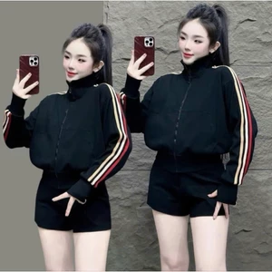 Áo Khoác Nỉ CỔ CAO Cầu Vòng Phối Sọc Màu Mới Thời Trang Siêu HOT