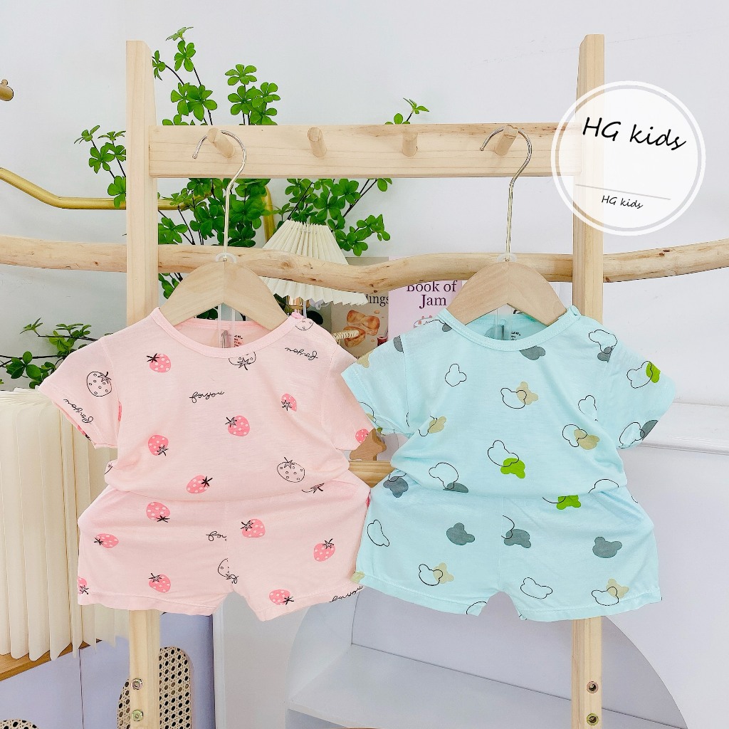 Mềm, Mát, Chất Petit Bộ cộc tay Ava Nền Mầu Họa Tiết Cho Bé Trai Bé Gái saubabi