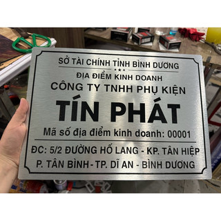Bảng công ty, bảng hộ kinh doanh, số nhà alu theo yêu cầu