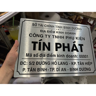 Bảng công ty, bảng hộ kinh doanh, số nhà alu theo yêu cầu