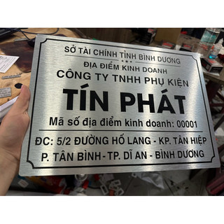 Bảng công ty, bảng hộ kinh doanh, số nhà alu theo yêu cầu