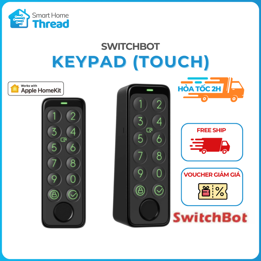 SwitchBot KeyPad / KeyPad (Touch) - Khóa số vân tay thông minh ...