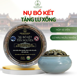 [OCOP 3 SAO - TẶNG LƯ XÔNG] Hộp nụ bồ kết đuổi muỗi Tân Nguyên 45 viên, xông nhà, thanh lọc không khí, khử ẩm mốc