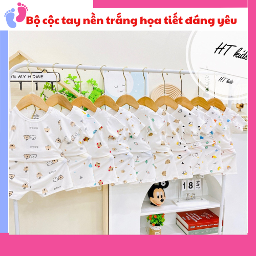 Bộ cộc tay thun lạnh peptit mềm mịn, thông thoáng ,chất đẹp in cả thân phong cách hàn quốc cho bé trai/bé gái Saubabi