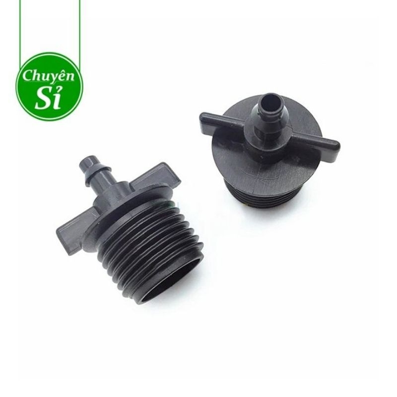 Đầu Chuyển Ren ngoài 21mm Ra Ống Tưới 6mm gài dây 6mm