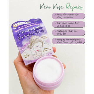 KEM PHỤC HỒI DA BAN ĐÊM, GIẢM NHĂN KOSE GOOD NIGHT REPAIR CREAM 50G