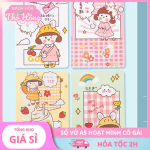 3 Vở Gáy Chỉ A5- Cô Bé Thỏ