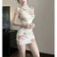 /𝙇.𝙎𝙩𝙪𝙙𝙞𝙤/ Set LITTLE - Đầm body thun lưới 7 màu hoa, dáng ngắn siêu tôn dáng 2 lớp đầm