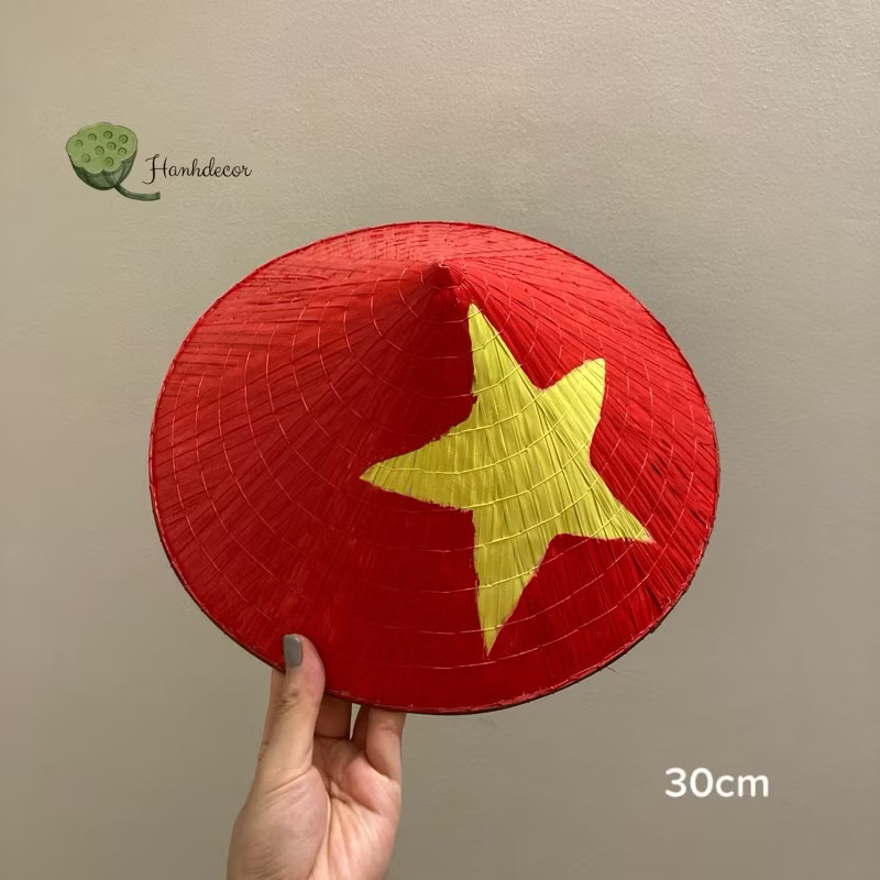 ( Hỏa Tốc Hà Nội - Ship Tỉnh)Nón cờ đỏ sao vàng 12v, Nón lá trang trí , Nón người lớn đội đẹp , Nón cho bé đội chụp ảnh