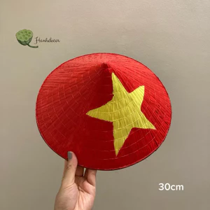 Nón cờ đỏ sao vàng 13v, Nón lá trang trí , Nón người lớn đội đẹp , Nón cho bé đội chụp ảnh