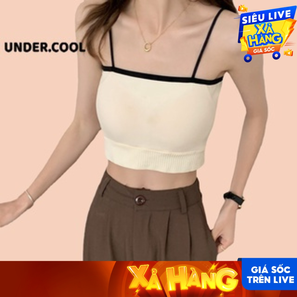 Áo Bra Hai Dây UNDERCOOL Thun Có Mút Đệm Ngực Gam Màu Pastel Nhẹ Nhàng AB18